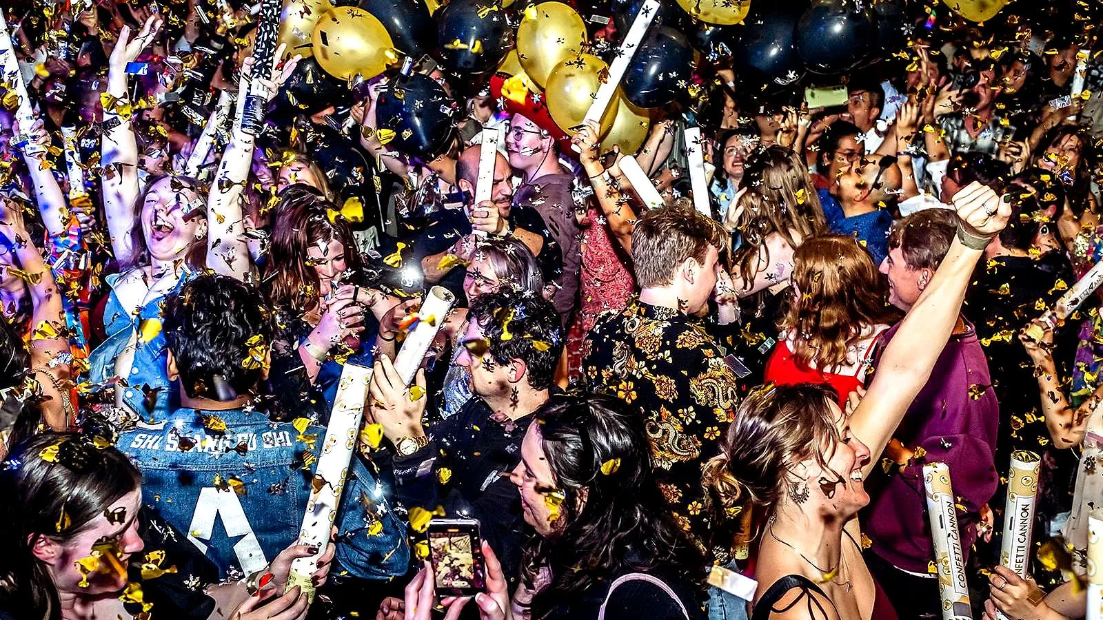Party with confetti